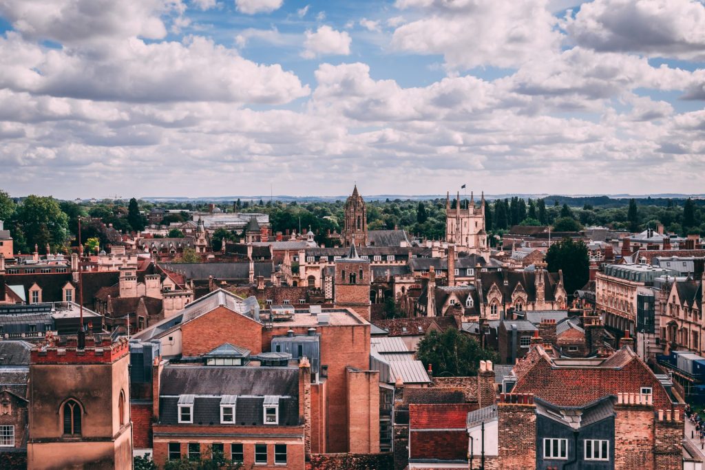 A view of Cambridge on a cloudy day