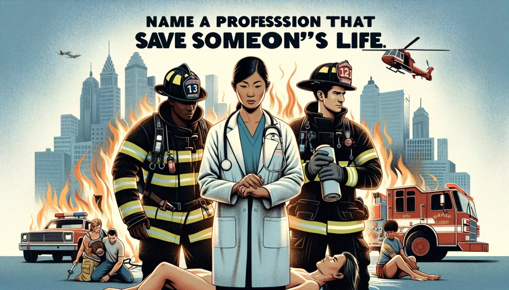 name a profession that would save someones life