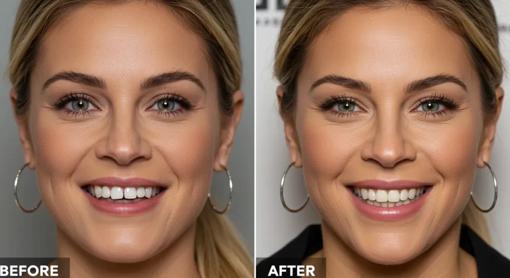 celebrity before and after dentures