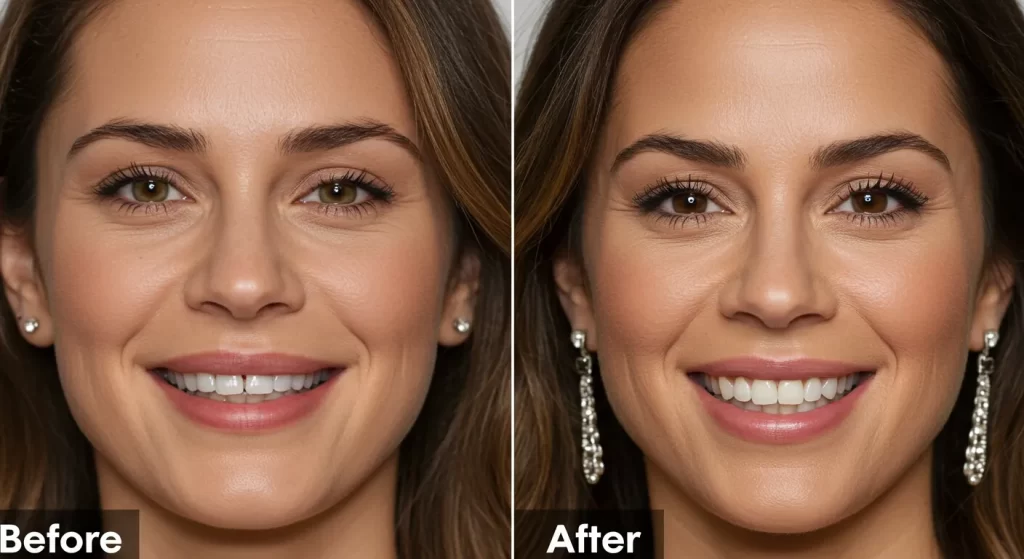 celebrity before and after dentures