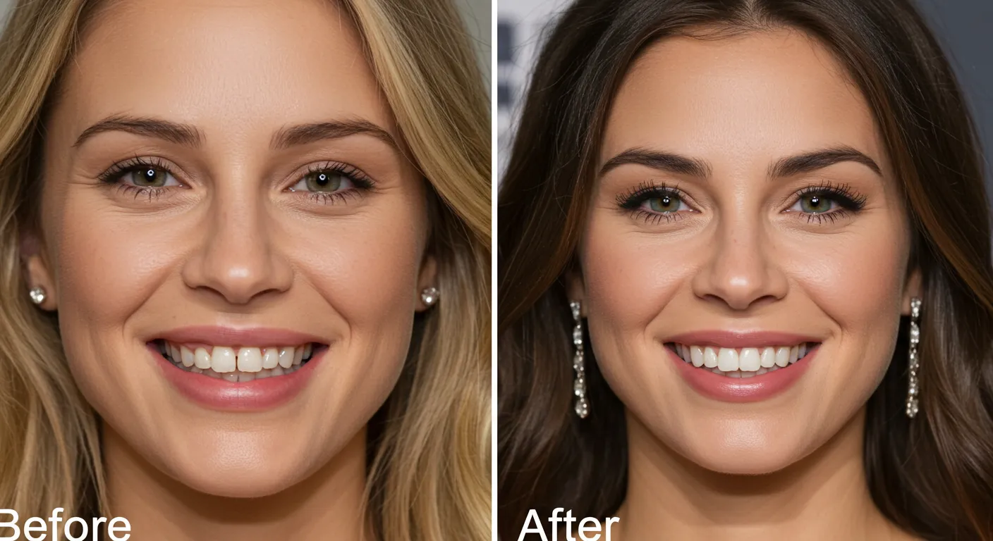 celebrity before and after dentures