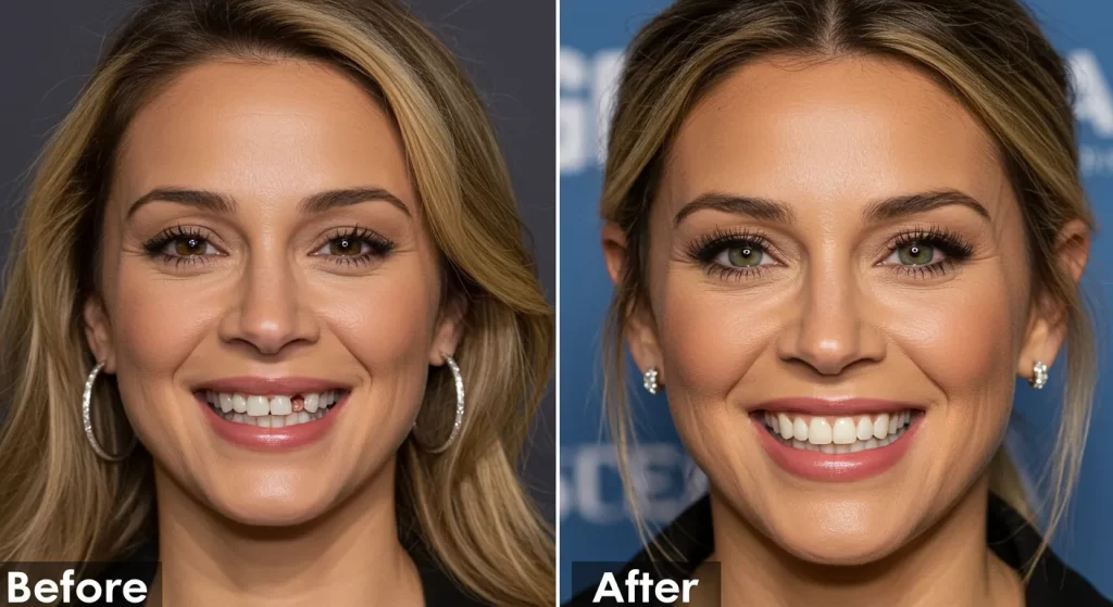 celebrity before and after dentures