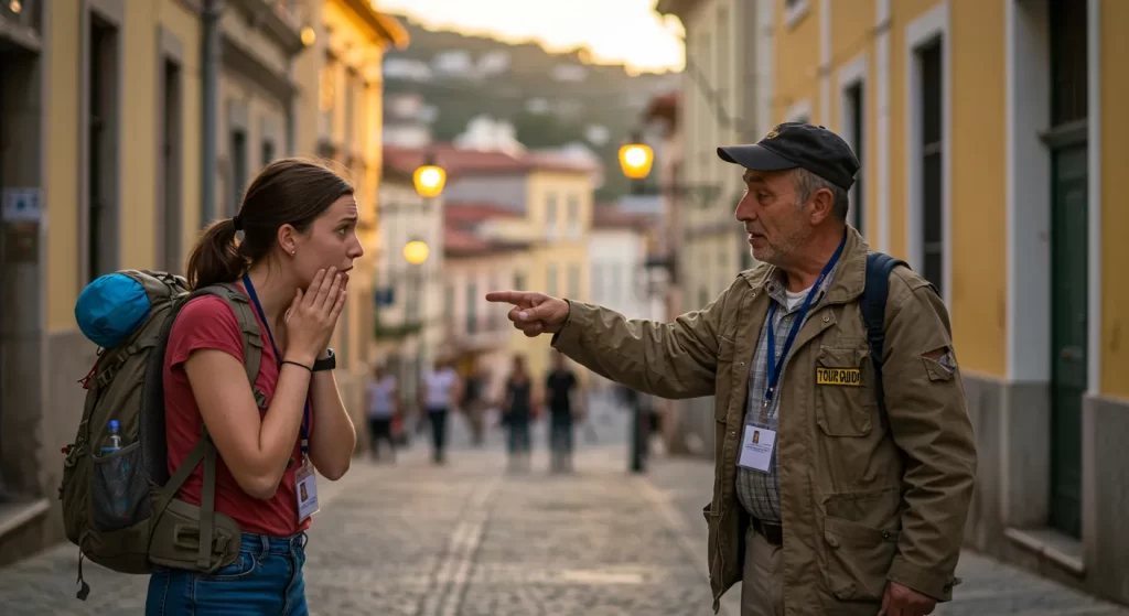 the traveler hired the wrong tour guide