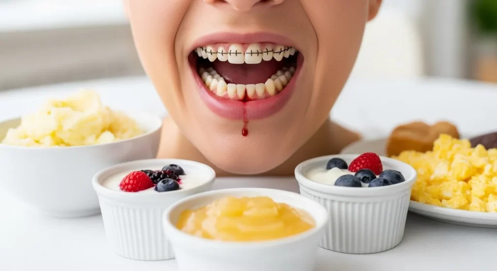 when can i eat solid food after tooth extraction with stitches